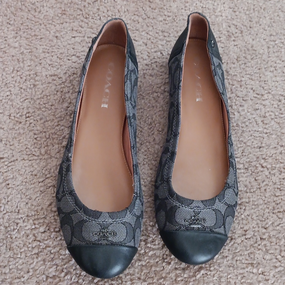 Coach black flats